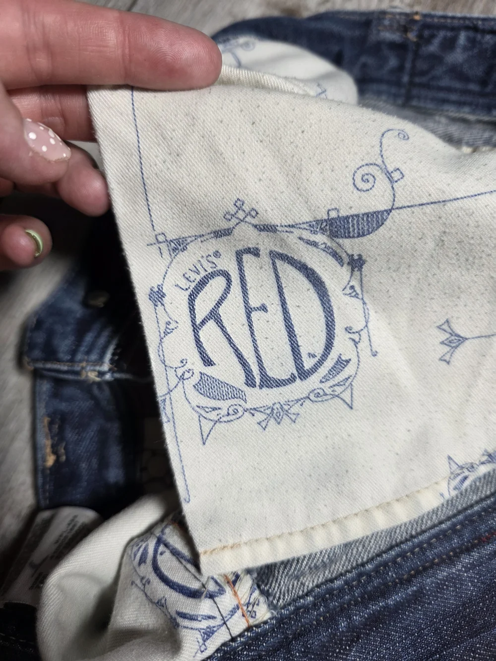 Levi's Vintage '08 RED Warped Bootcut Jeans Style 3088 Blue Denim Jeans Sz 31x30